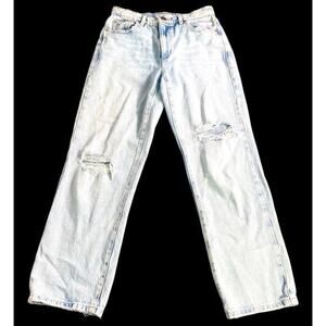 Garage‎ Denim Vintage Straight Jeans Women's Size 3 Blue High Rise Distressed